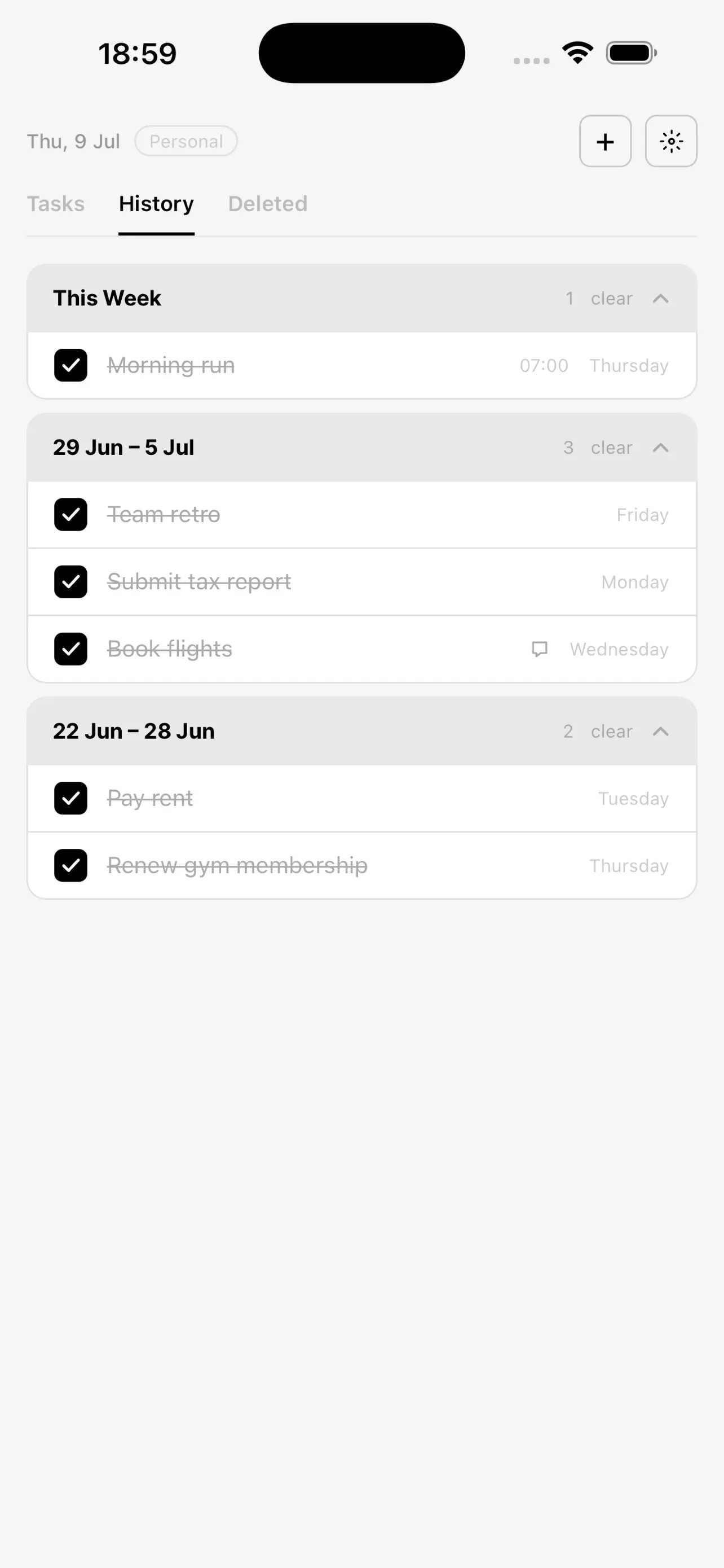 Tickweek — Minimalist Weekly Planner gallery image