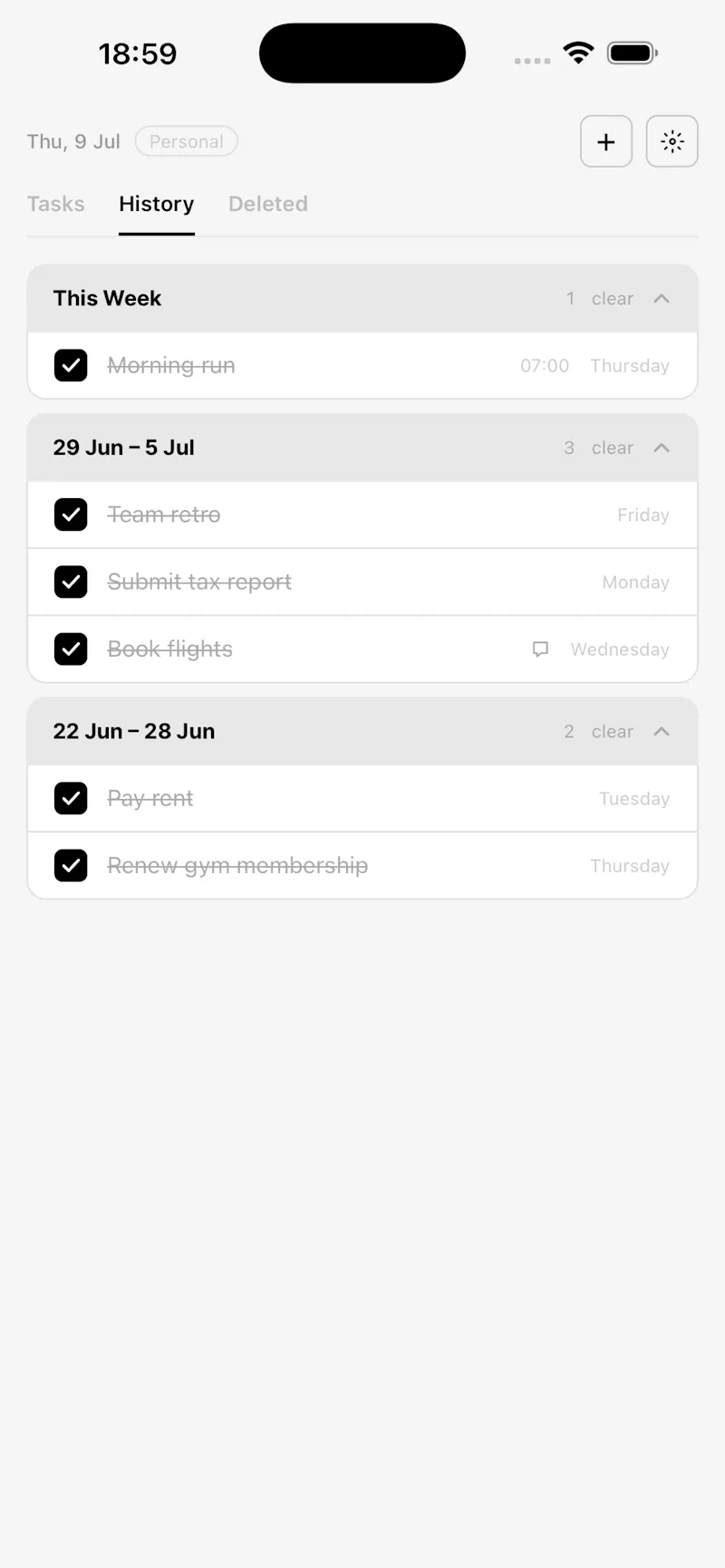 Tickweek — Minimalist Weekly Planner screenshot 3