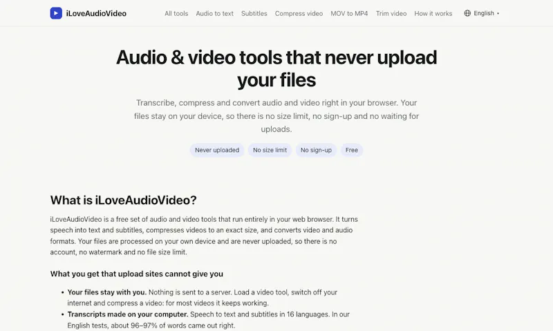 iLoveAudioVideo screenshot 2