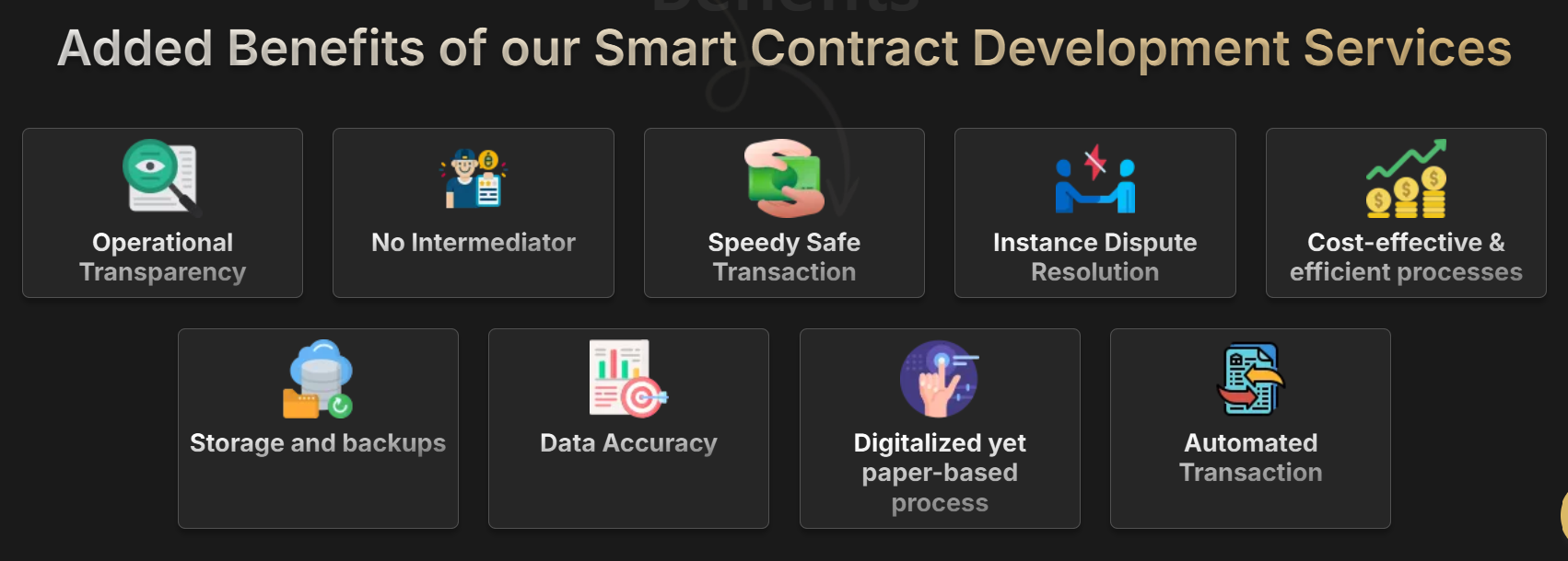 Smart Contract Development - Screenshot 3 showing product features and functionality