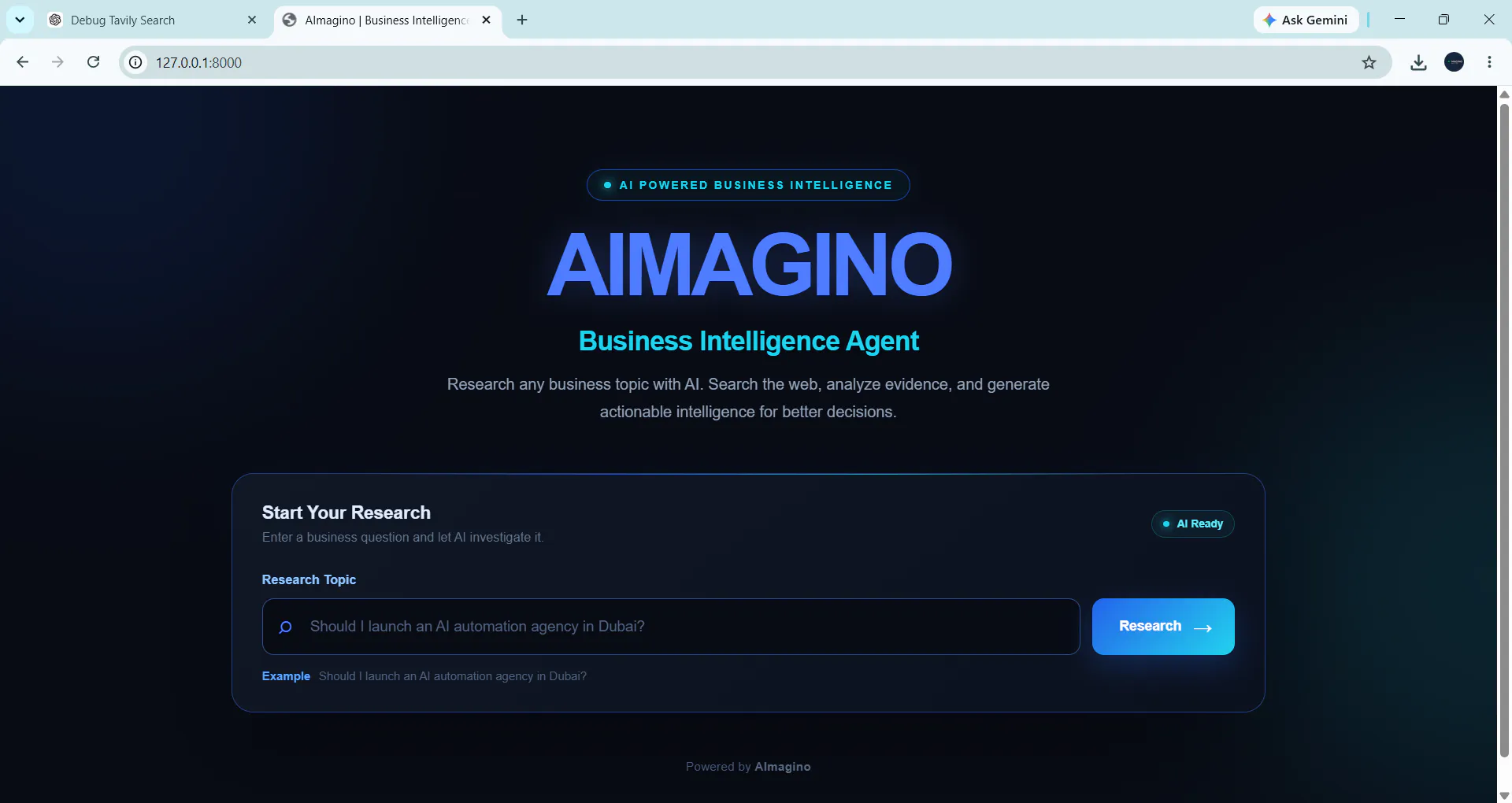 AImagino Your AI Business Research Agent