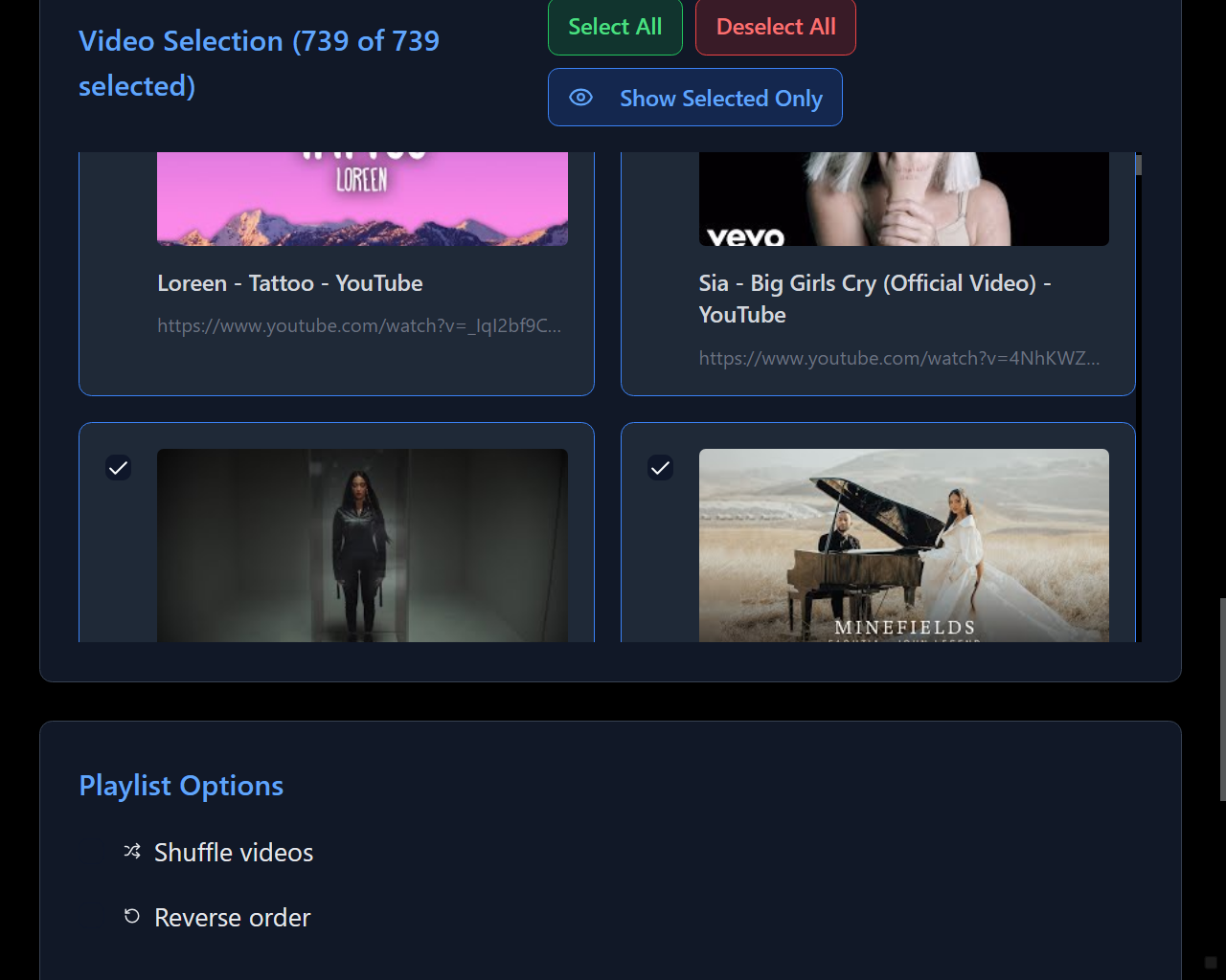 YouTube Playlists generator gallery image