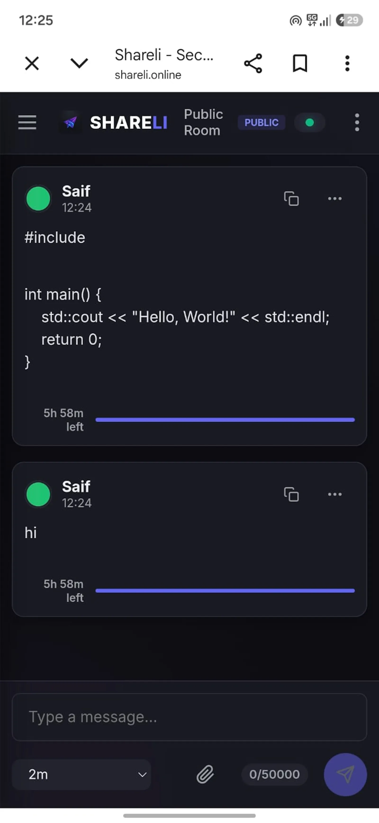 Shareli screenshot 1
