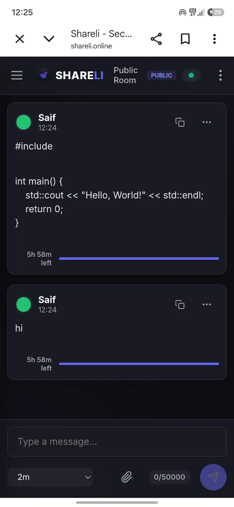 Shareli screenshot 1