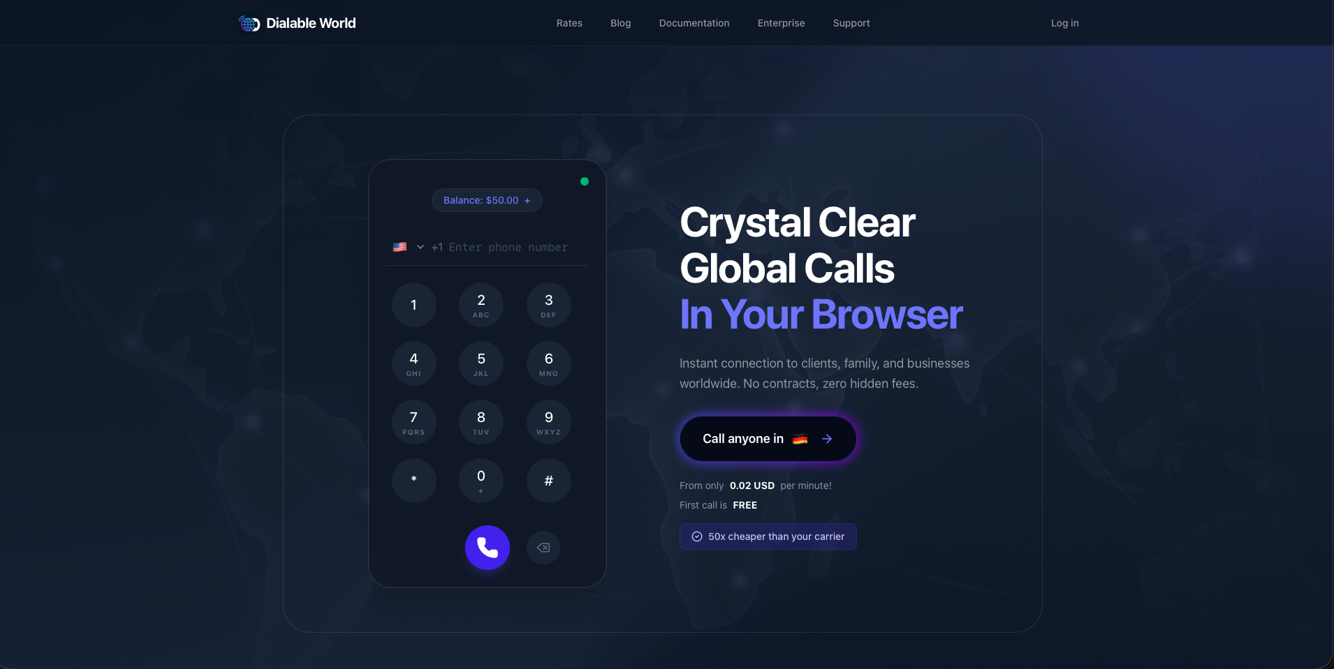 Dialable World - Main product screenshot demonstrating key features and user interface