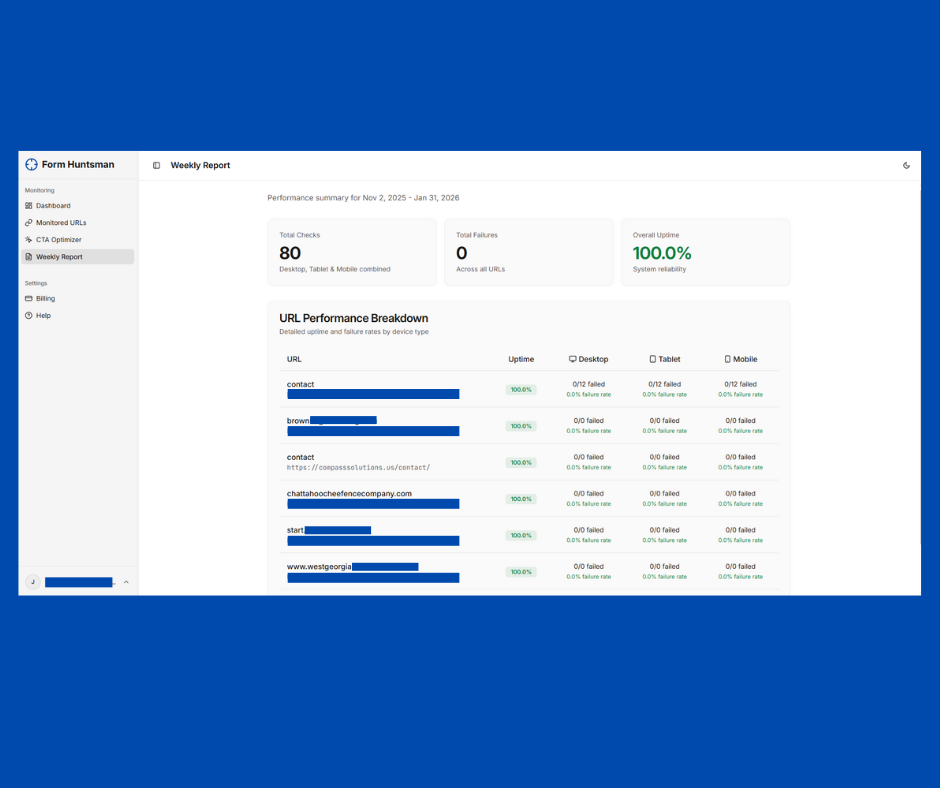 Form Huntsman - Screenshot 2 showing product features and functionality