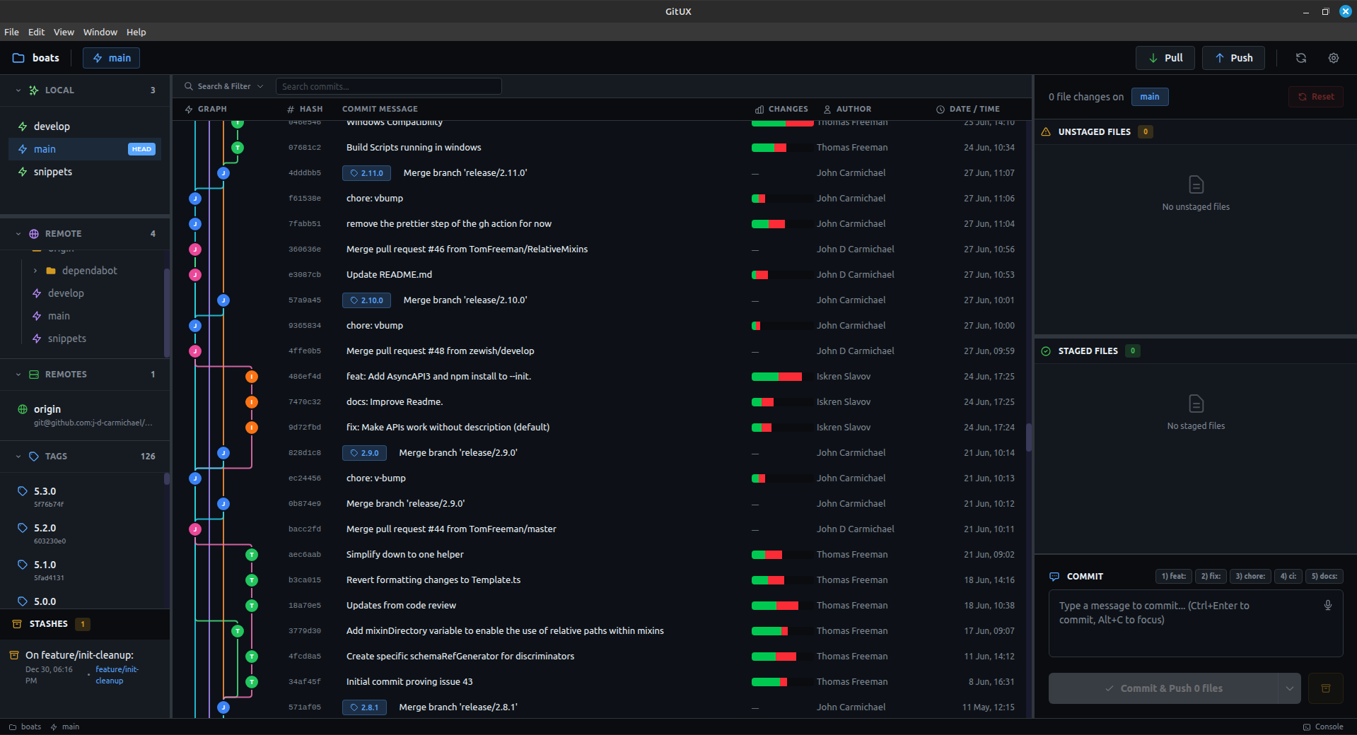 GitUX - Main product screenshot demonstrating key features and user interface