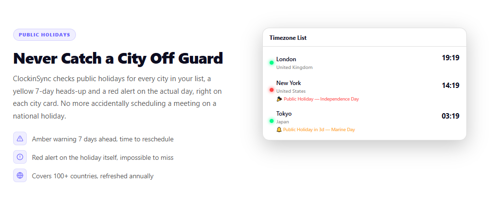 ClockinSync - Smart Timezone Extension gallery image