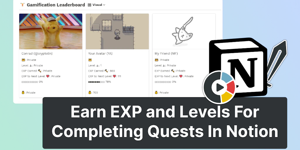 Gamify Your Life: A Notion template pack to make work fun and get stuff ...