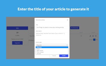 AI-Powered Article Writer for Chrome gallery image