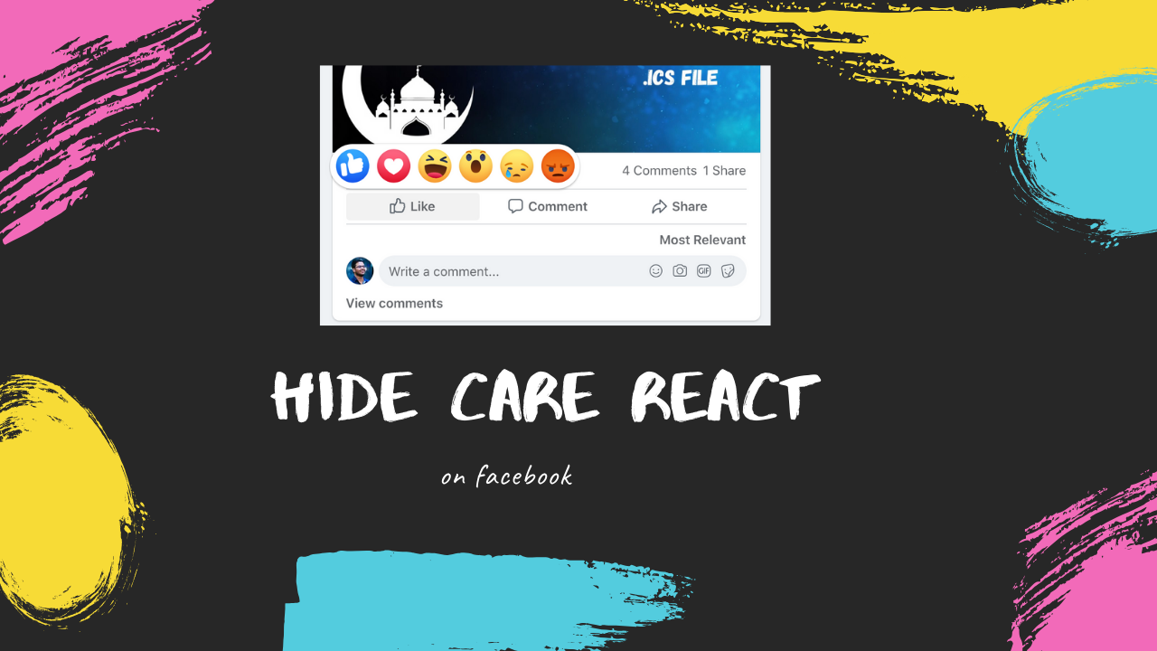 Hide Care React  on Facebook Chrome Extn gallery image