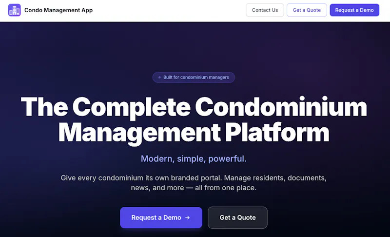 Condo Management App screenshot 1