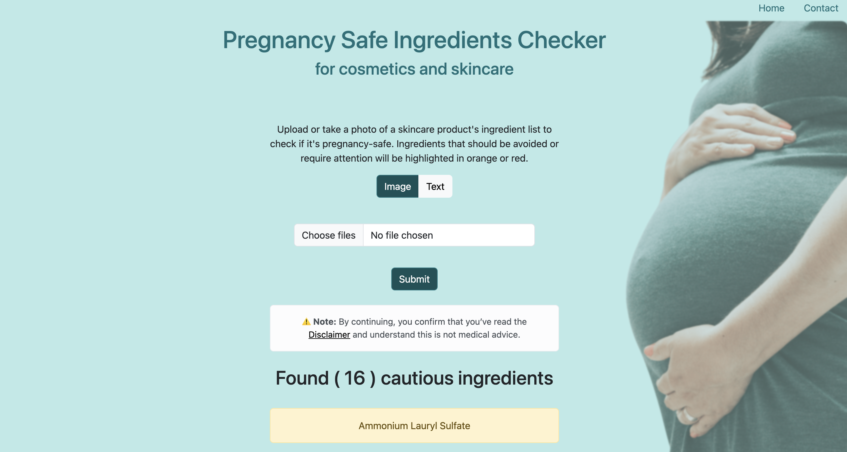 Campleador de ingredientes seguros para el embarazo - Marca los ingredientes cautelosos, basados ​​en la lista de ingredientes media 5