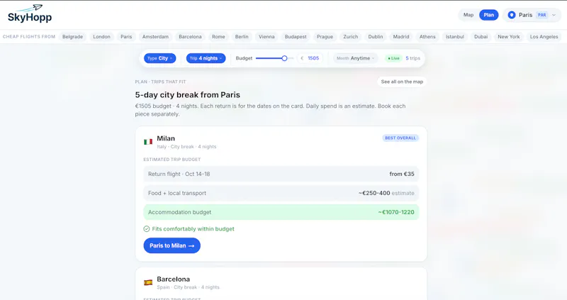SkyHopp screenshot 2