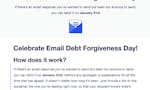 Email Debt Forgiveness Day image
