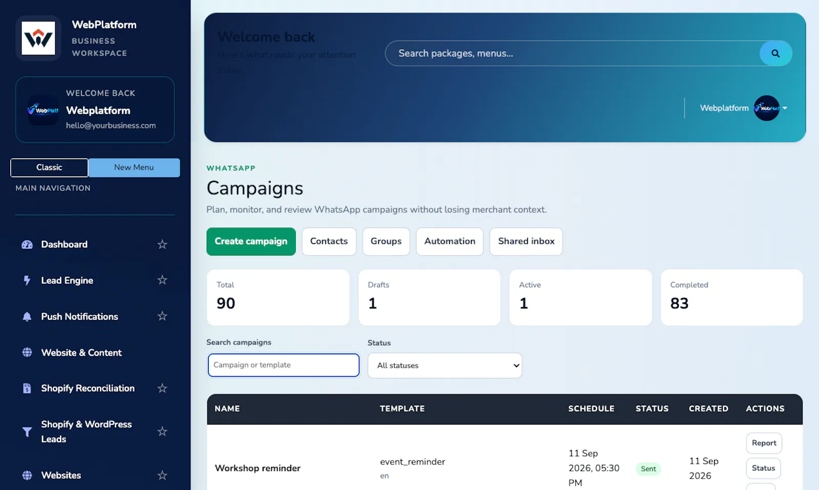 WebPlatform screenshot 3