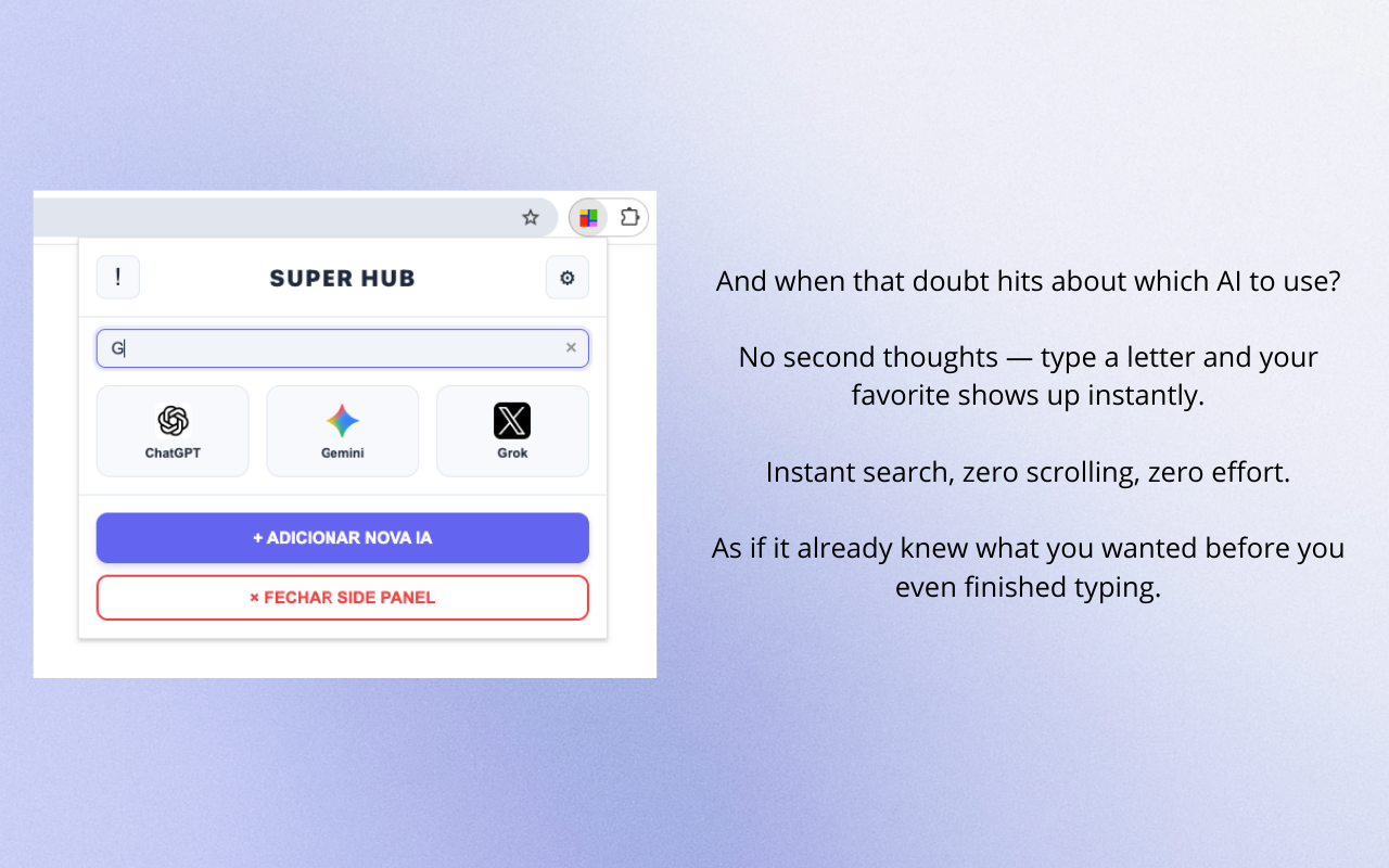 Super Hub - AI Side Panel gallery image
