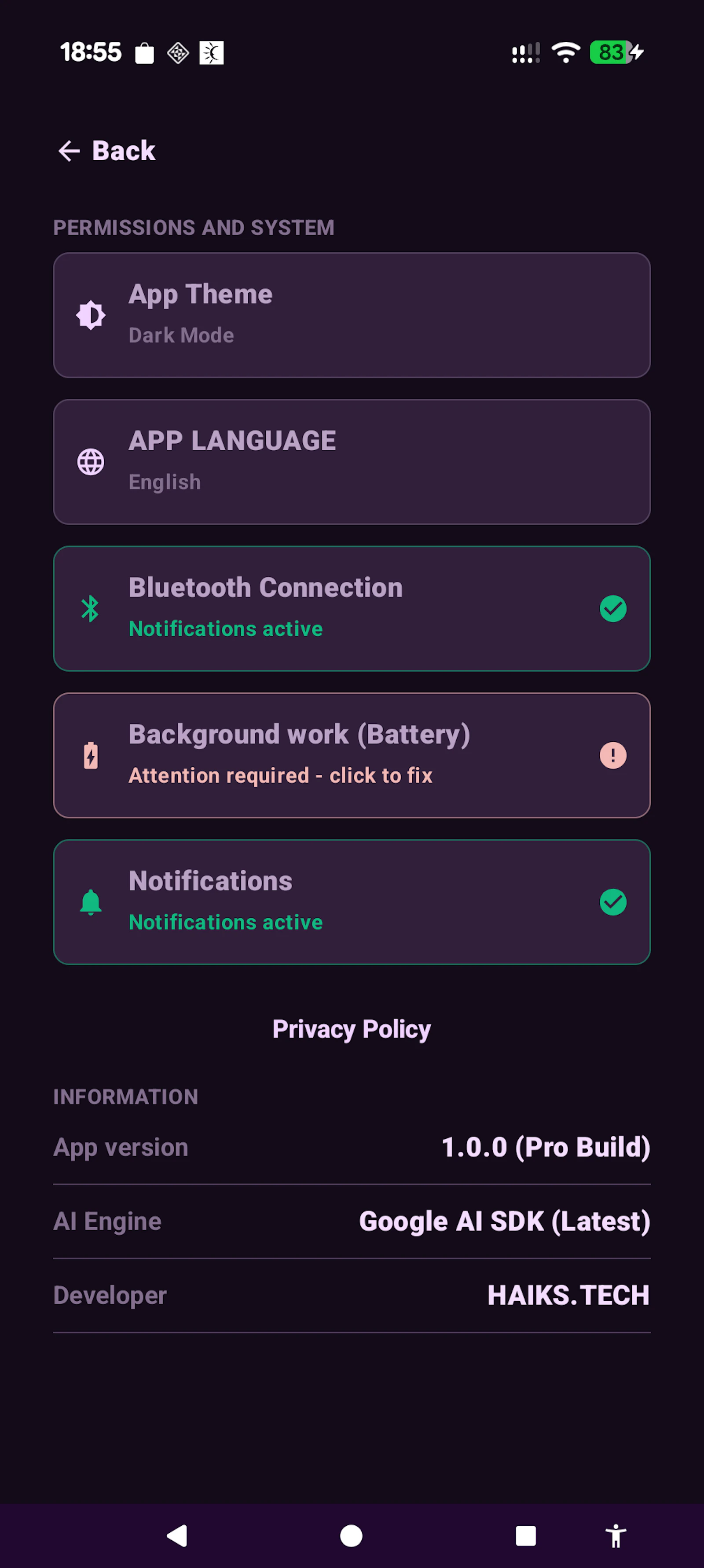 Haiks Voice Companion for Wear OS screenshot 4