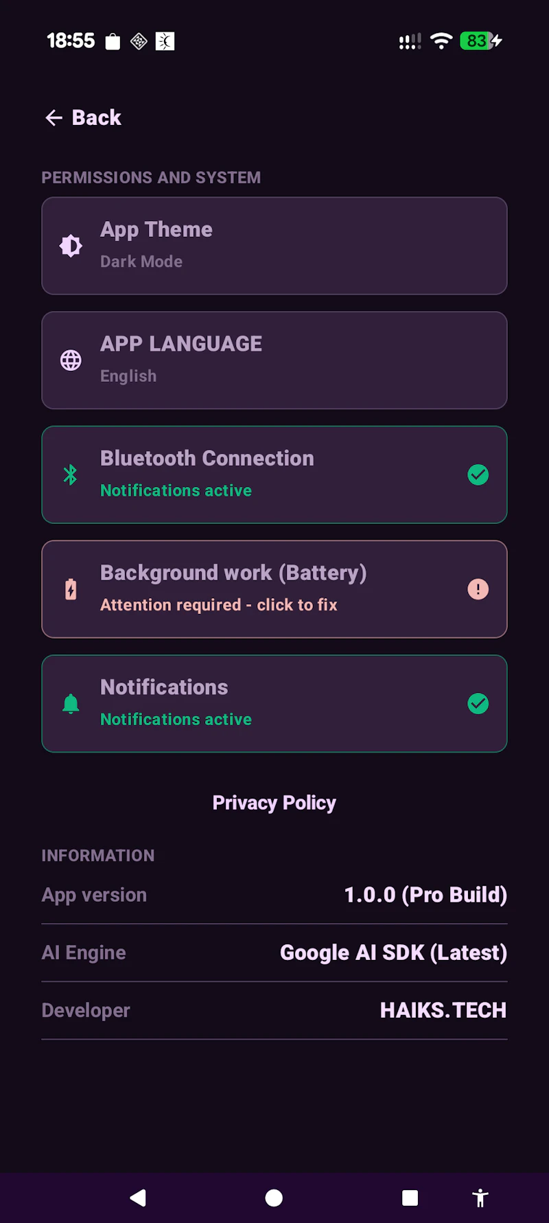 Haiks Voice Companion for Wear OS screenshot 4