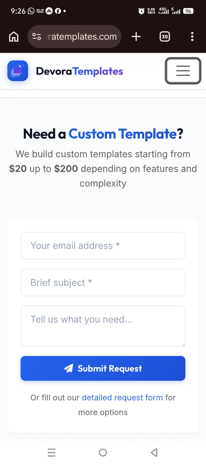 DevoraTemplates screenshot 4
