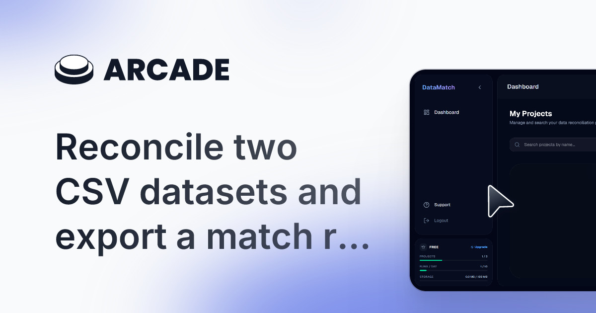 DataMatch - Main product screenshot demonstrating key features and user interface