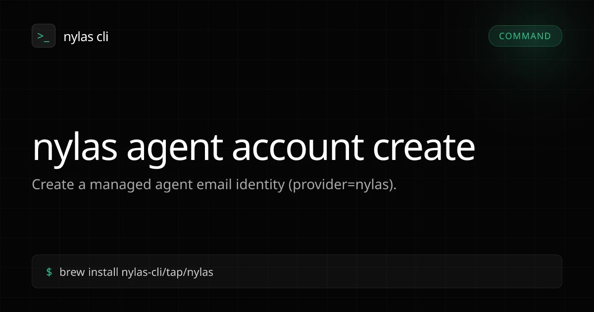 Nylas CLI screenshot 2