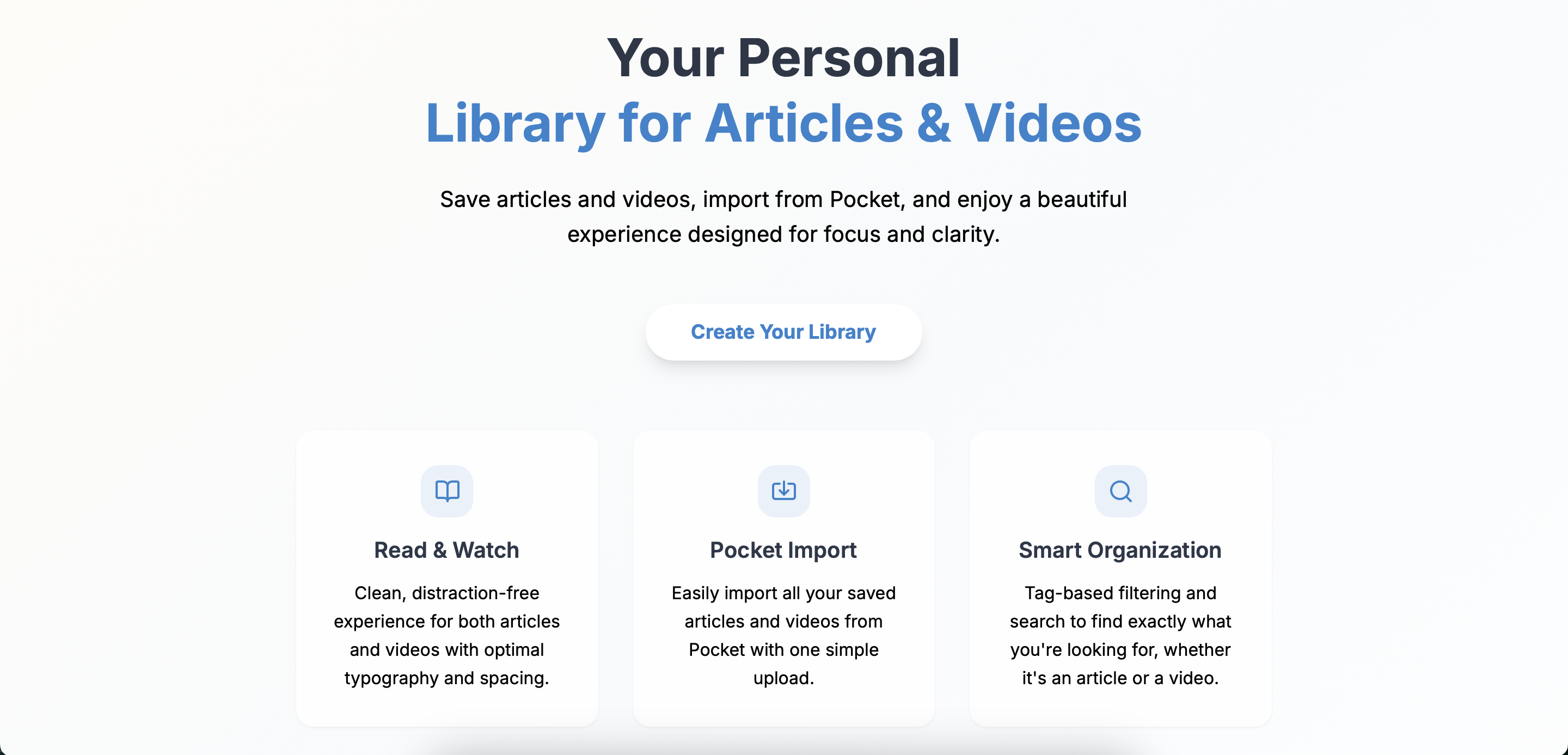 Mídia 1 de PRA-APP - Uma alternativa ao bolso.Salvar artigos e vídeos.