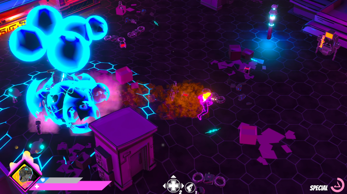Neonüberlauf - Schneller Hack'n'Slash-Spiel inspiriert von Synthwave! Medien 4
