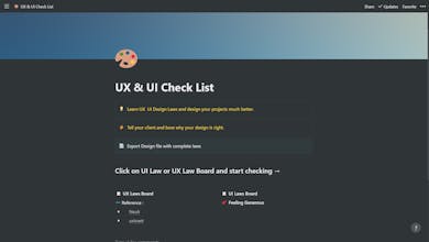 UI & UX Checklist gallery image
