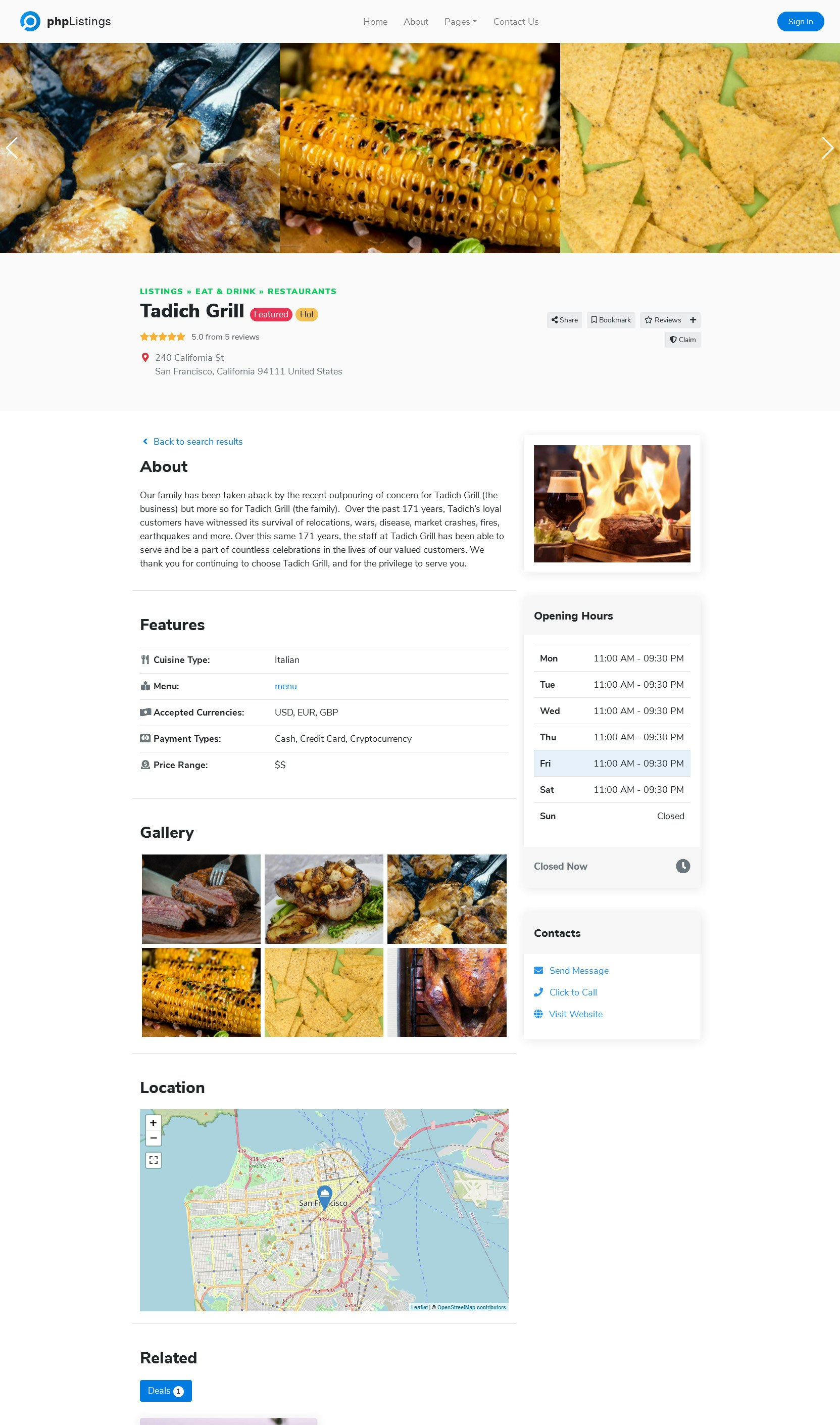 phpListings Business Directory Software gallery image