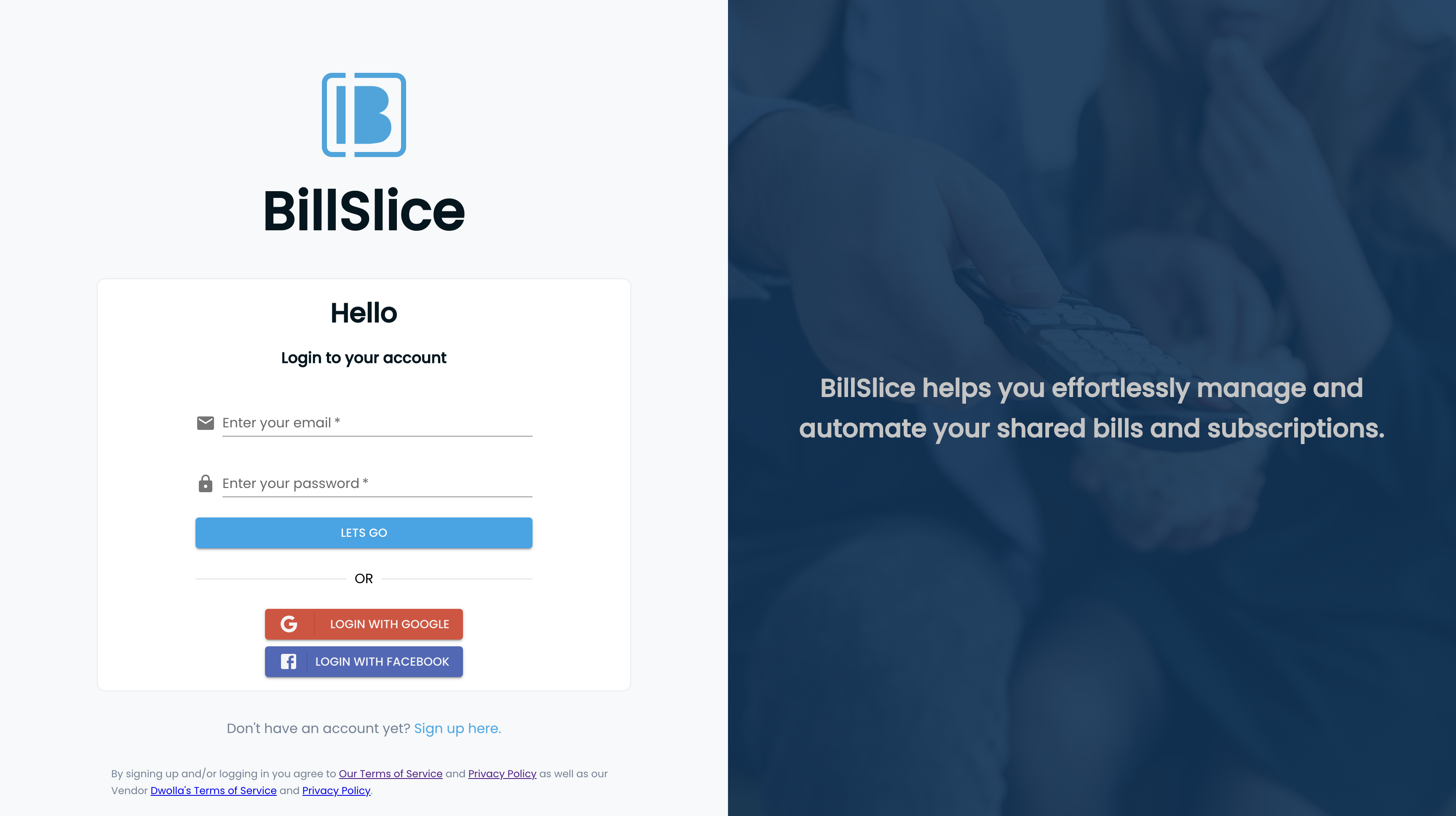 Billslice - Streamline Shared Rechnungen Medien 2