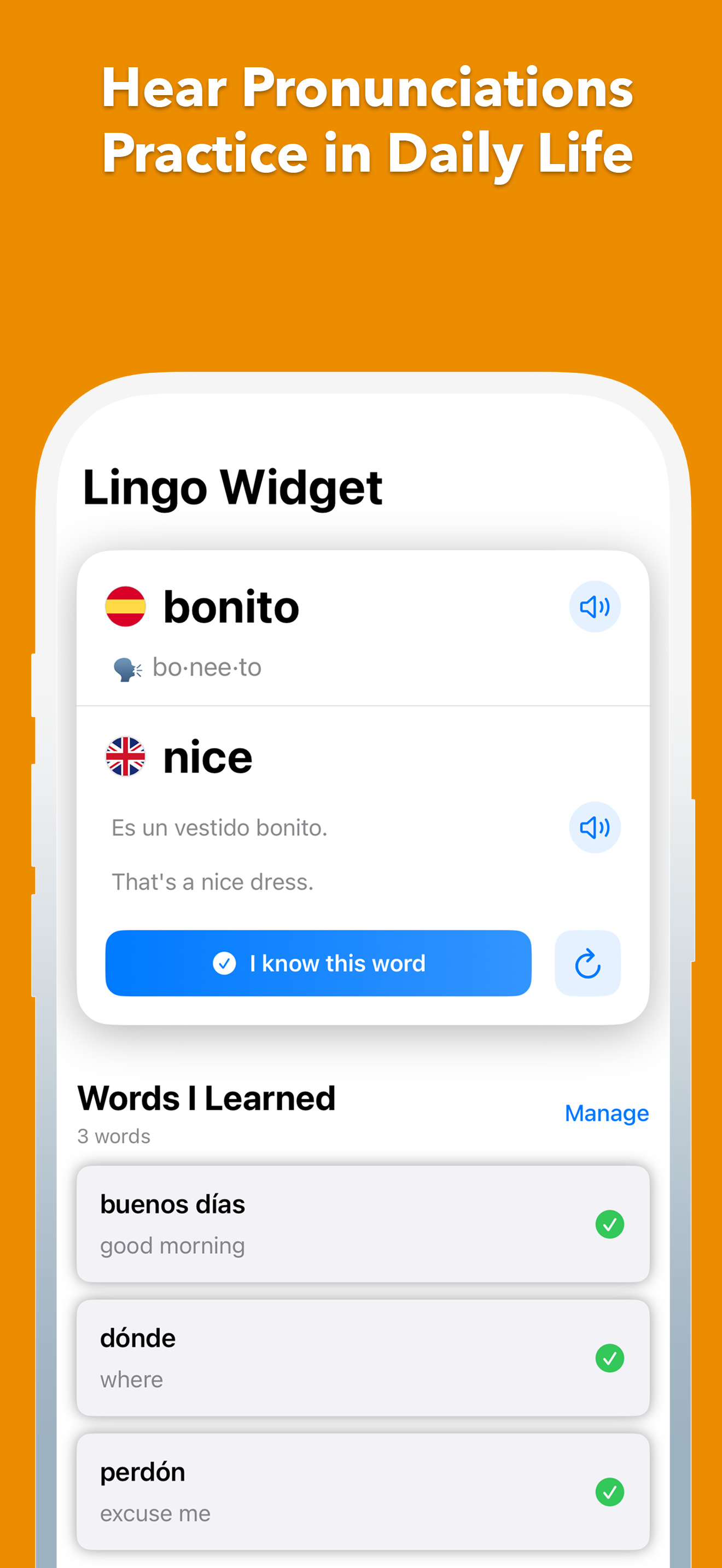Lingo: widget pour la pratique du langage media 2
