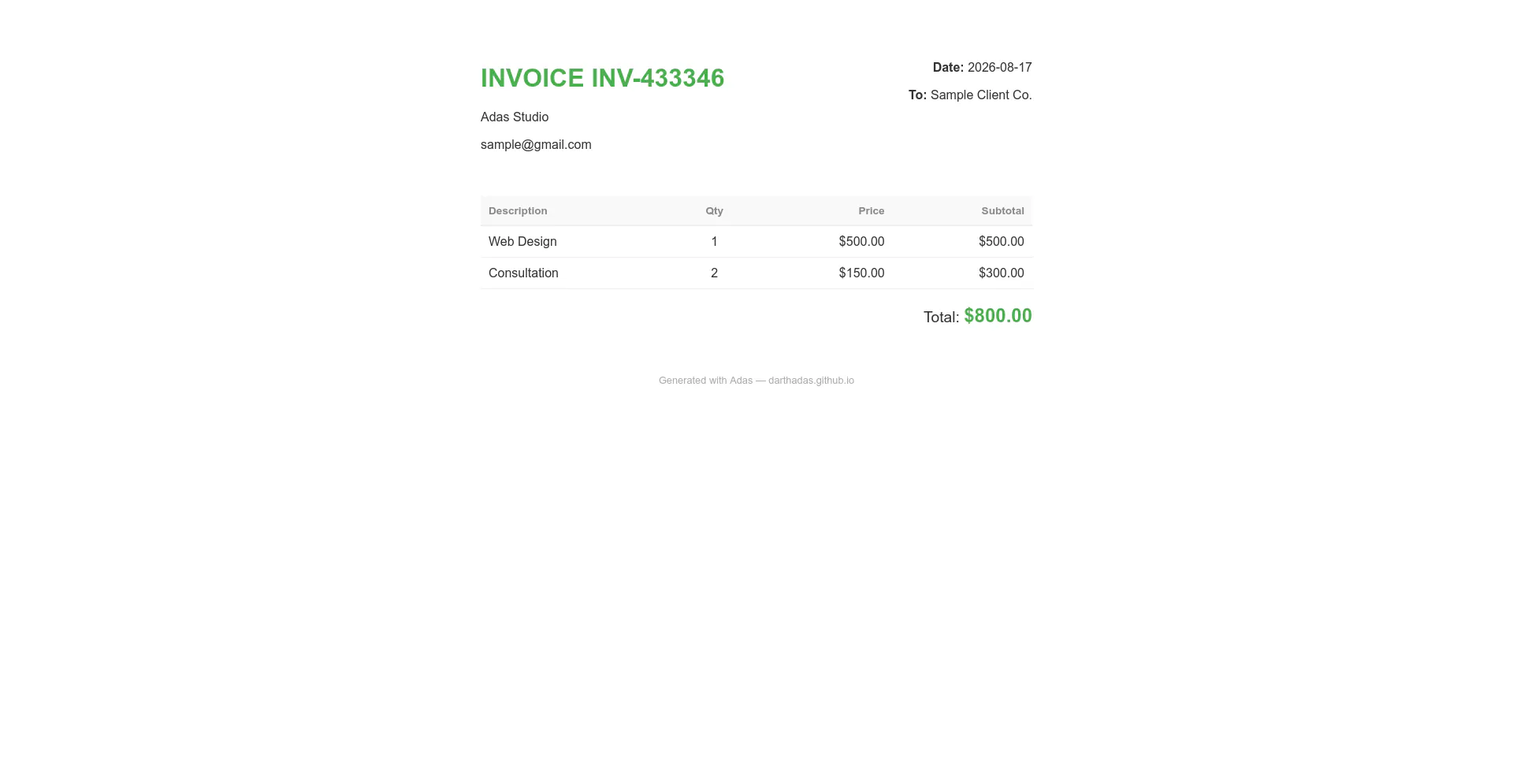Invoice Generator by Adas gallery image