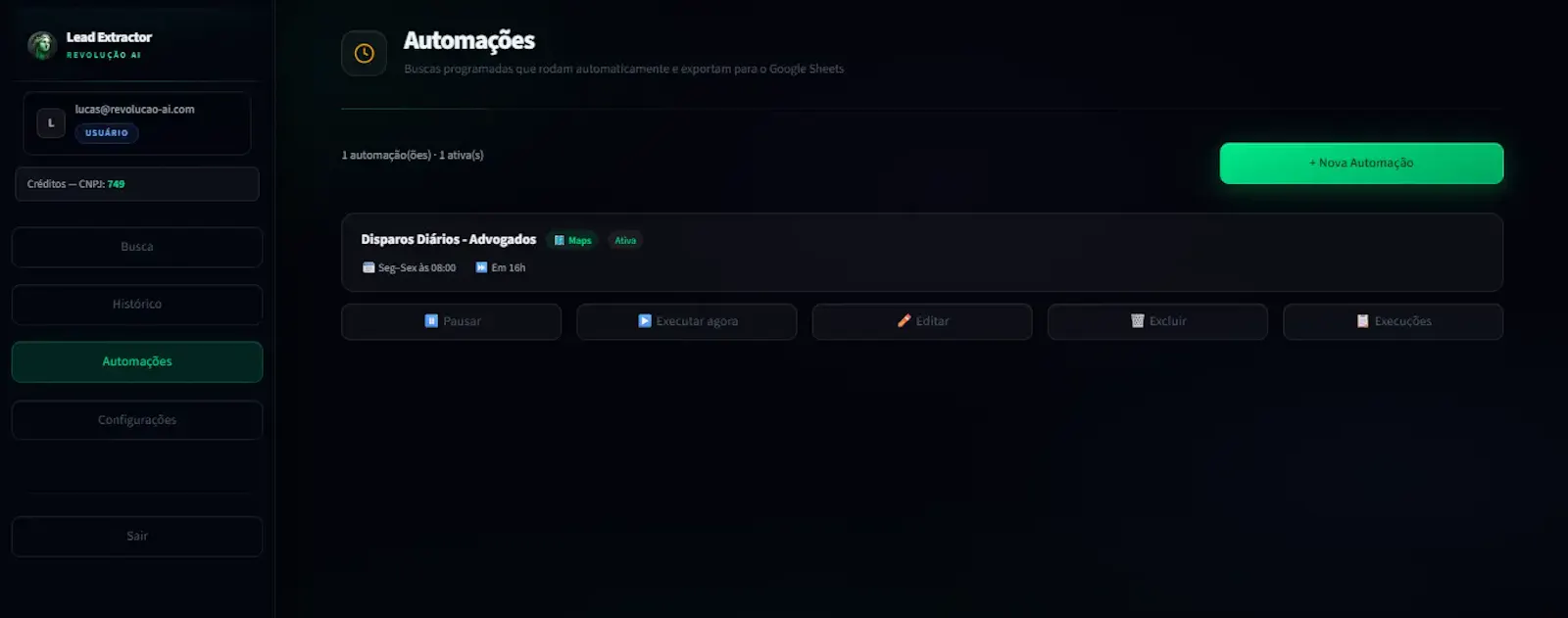 Lead Extractor by Revolução AI screenshot 2