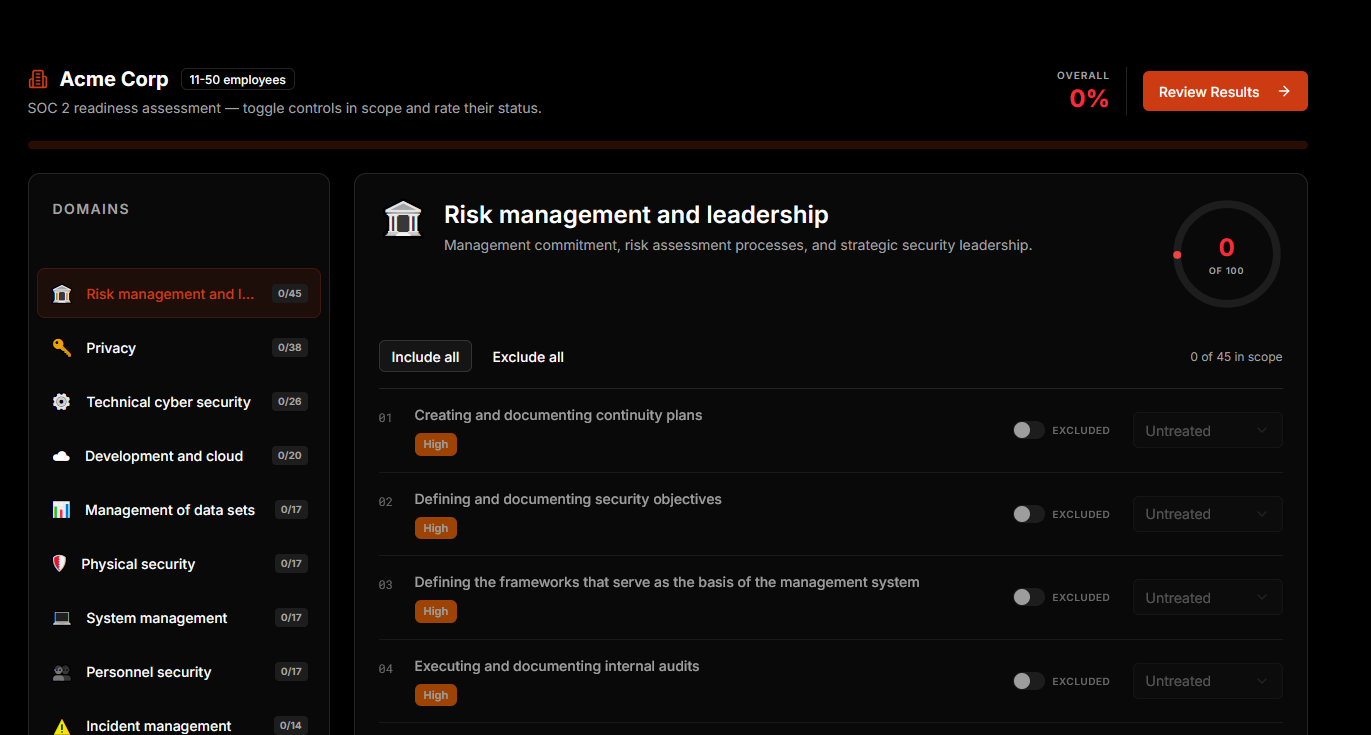 Free SOC 2 Self-Assessment Tool gallery image