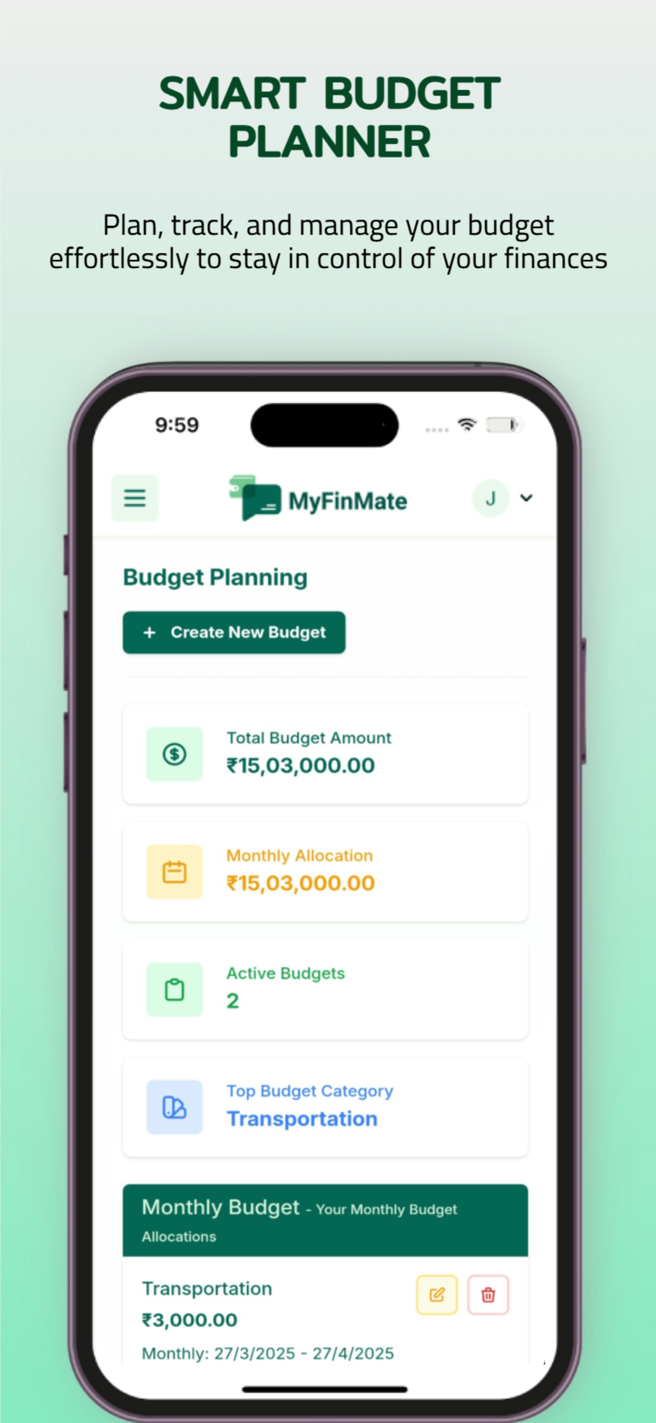 MyFinmate - Personal Finance App - Smart Money Management mit vollständiger Privatsphäre Ihrer Daten Medien 5