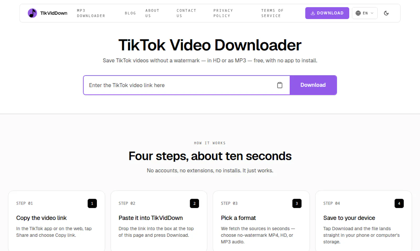 TikTok Video Download Without Watermark  screenshot 1