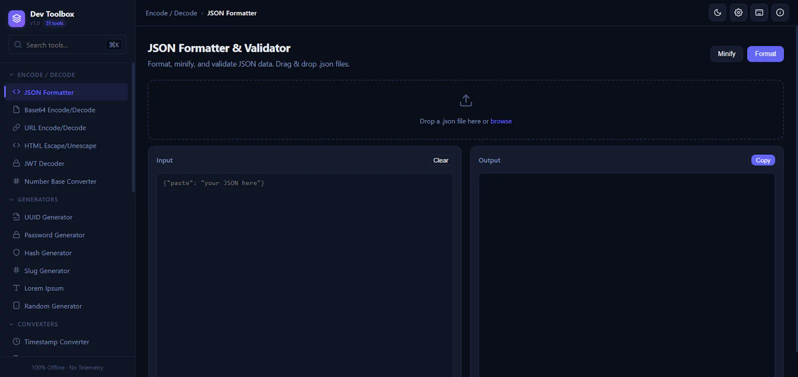 Offline Developer Toolbox screenshot 2