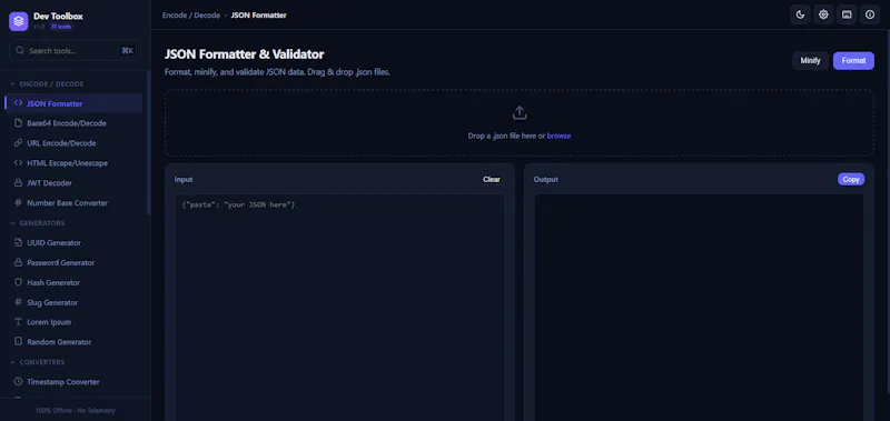 Offline Developer Toolbox screenshot 2
