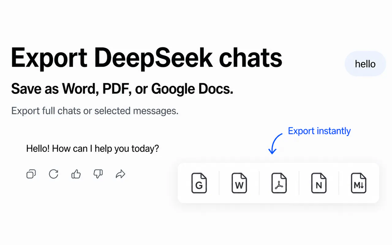 Chat Exporter for DeepSeek gallery image