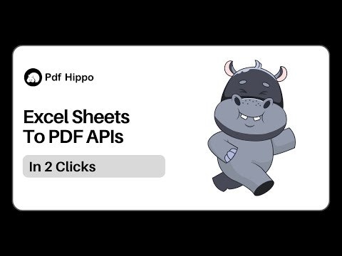 startuptile PDF Hippo: Dynamic PDF API for Devs-Convert Excel templates into dynamic PDFs