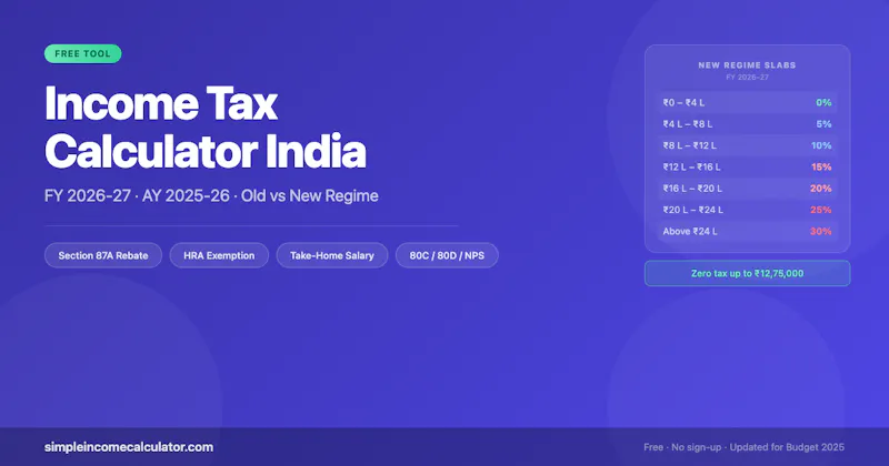 Income Tax Calculator India screenshot 1