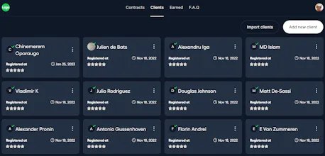 Freelance managing app gallery image