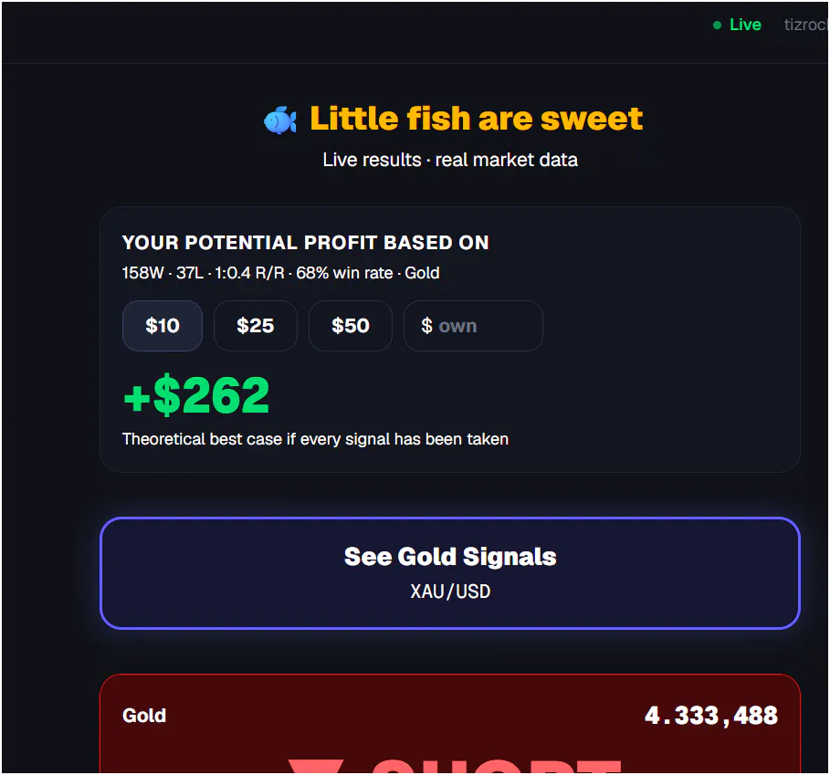 tradeanalyzer.io — Gold Trading Signals gallery image