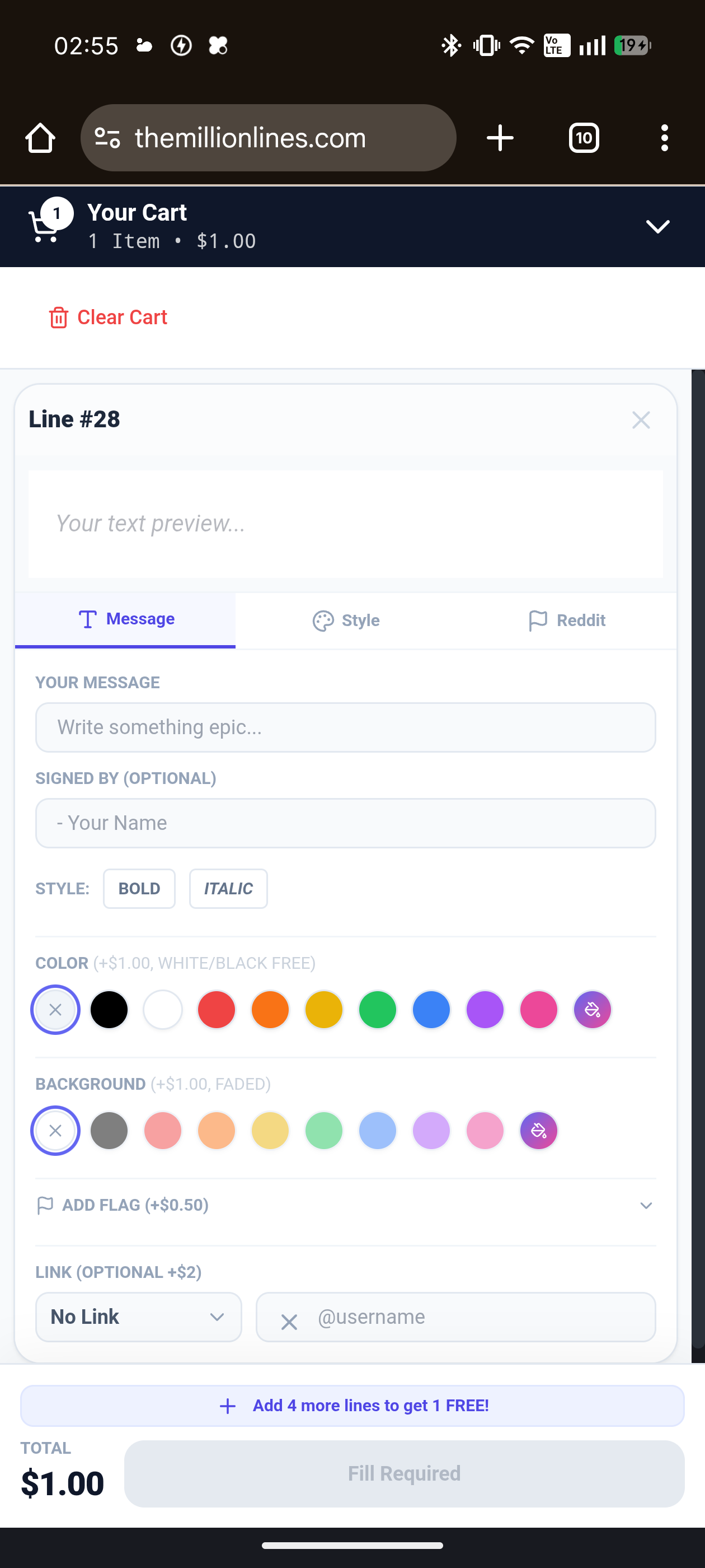 The One Million Lines gallery image