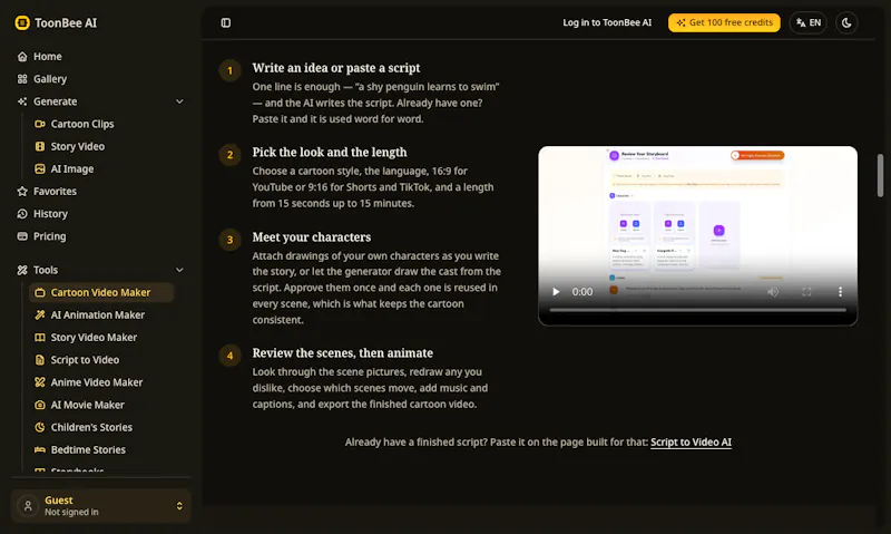 Toonbee AI screenshot 2