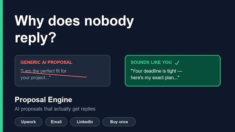 Proposal Engine screenshot 1