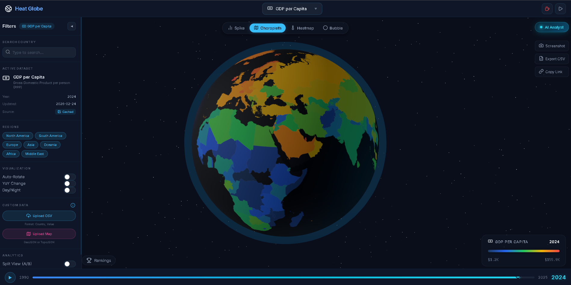 Heat Globe - Screenshot 2 showing product features and functionality