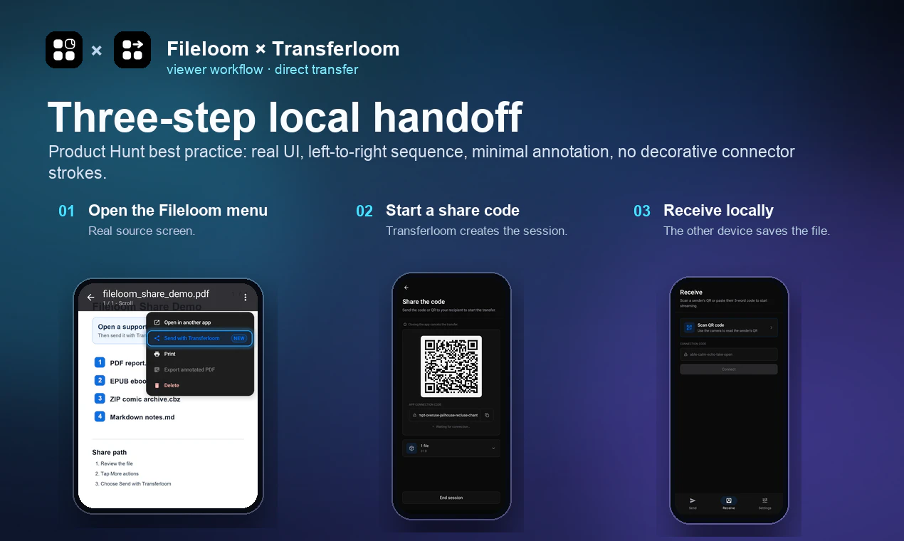 Fileloom: more formats + QR file handoff 截图 3