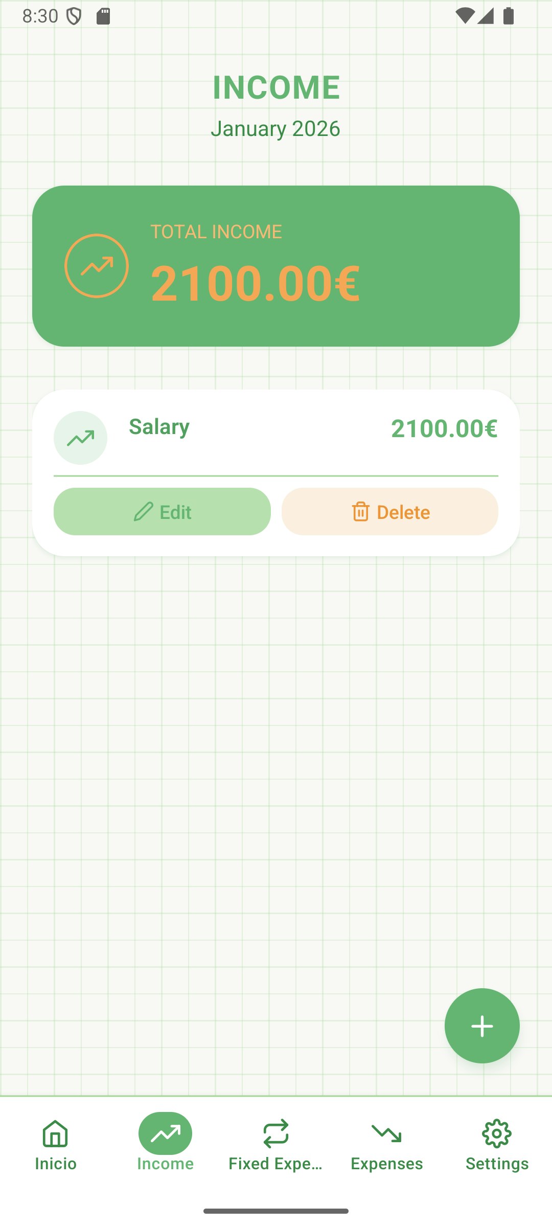 My Kakebo - Personal Savings - Screenshot 4 showing product features and functionality